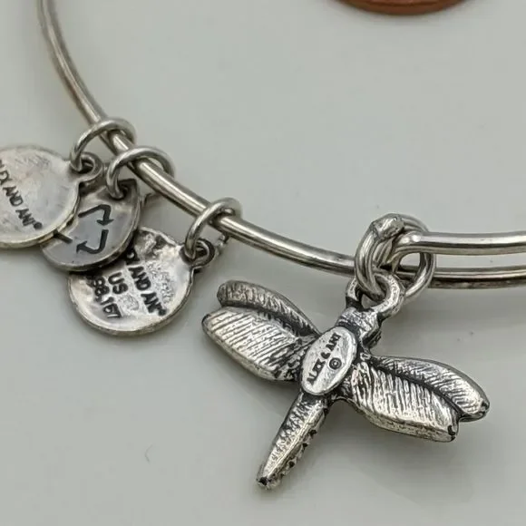 Alex and Ani Rafaleian Silver Dragonfly Bracelet - Picture 6 of 6